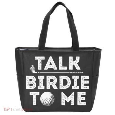 Retro Talk Birdie To Me Funny Golf Player Pun Golfer Tote Bag
