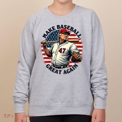 Retro Trump Baseball Jersey Make Baseball Great Again Women's Sweatshirt