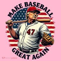 Retro Trump Baseball Jersey Make Baseball Great Again Coaster thumb 2
