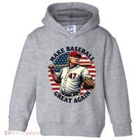 Retro Trump Baseball Jersey Make Baseball Great Again Toddler Hoodie thumb 0