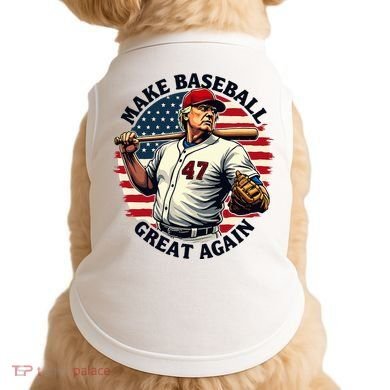 Retro Trump Baseball Jersey Make Baseball Great Again Doggie Tank
