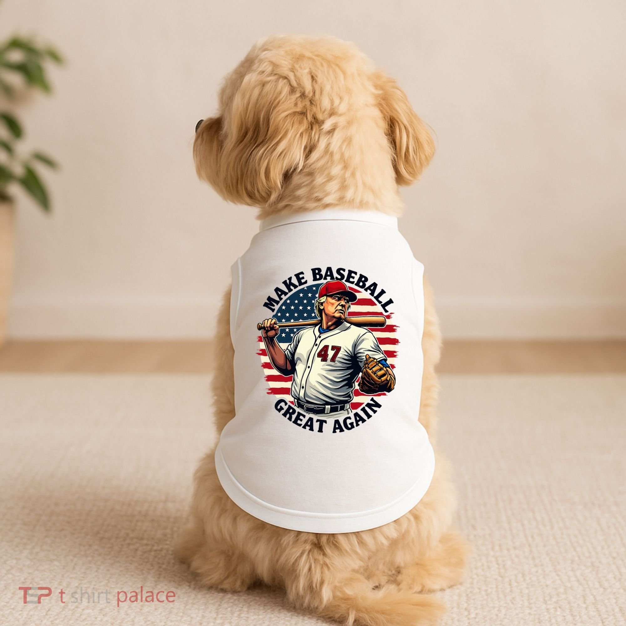 Retro Trump Baseball Jersey Make Baseball Great Again Doggie Tank