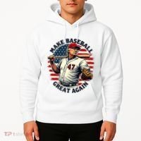 Retro Trump Baseball Jersey Make Baseball Great Again Hoodie thumb 2