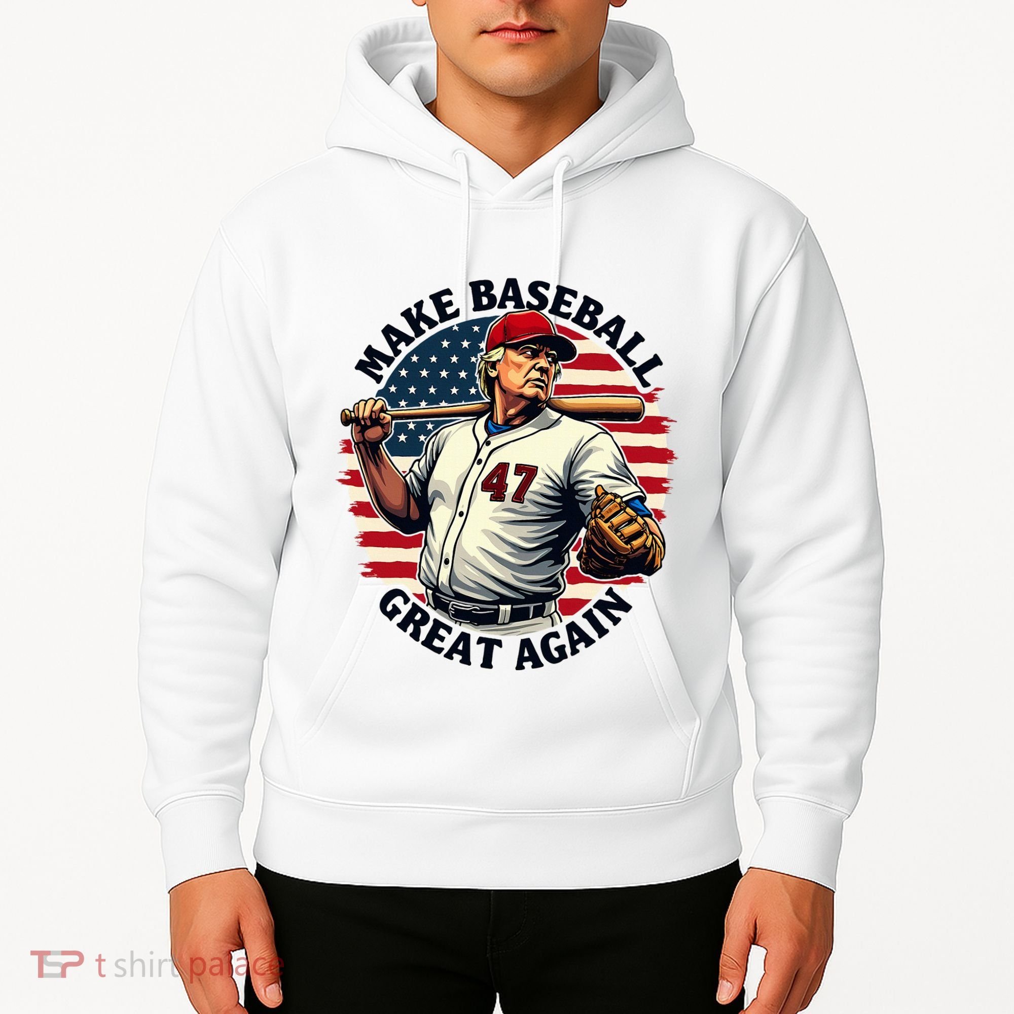 Retro Trump Baseball Jersey Make Baseball Great Again Hoodie