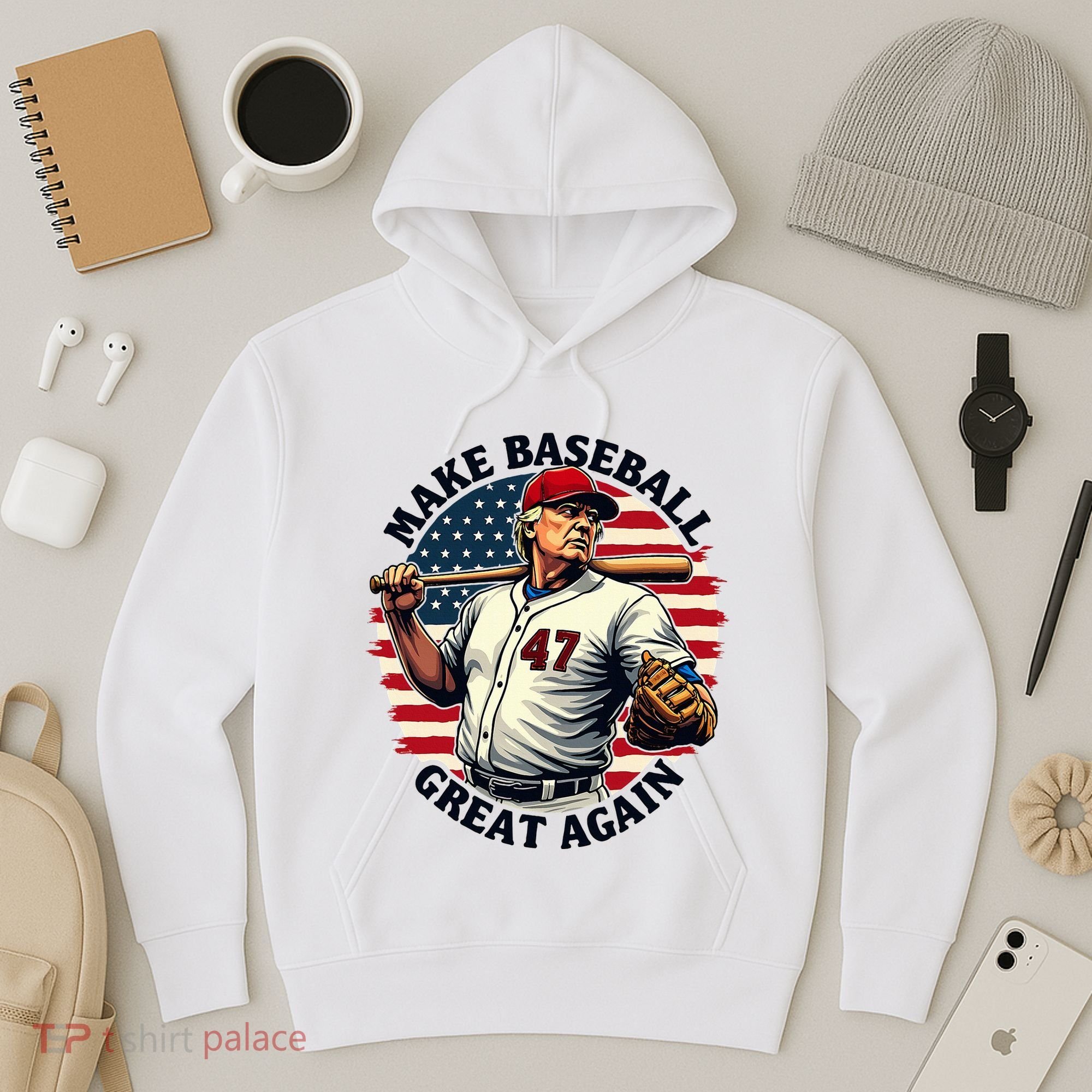 Retro Trump Baseball Jersey Make Baseball Great Again Hoodie