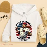 Retro Trump Baseball Jersey Make Baseball Great Again Hoodie thumb 4
