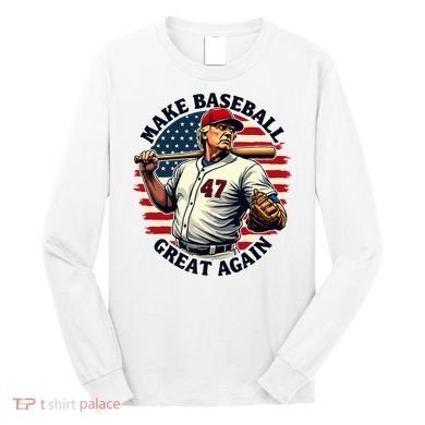 Retro Trump Baseball Jersey Make Baseball Great Again Long Sleeve Shirt