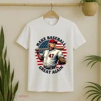Retro Trump Baseball Jersey Make Baseball Great Again T-Shirt thumb 2