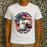 Retro Trump Baseball Jersey Make Baseball Great Again T-Shirt thumb 3