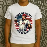 Retro Trump Baseball Jersey Make Baseball Great Again T-Shirt thumb 3
