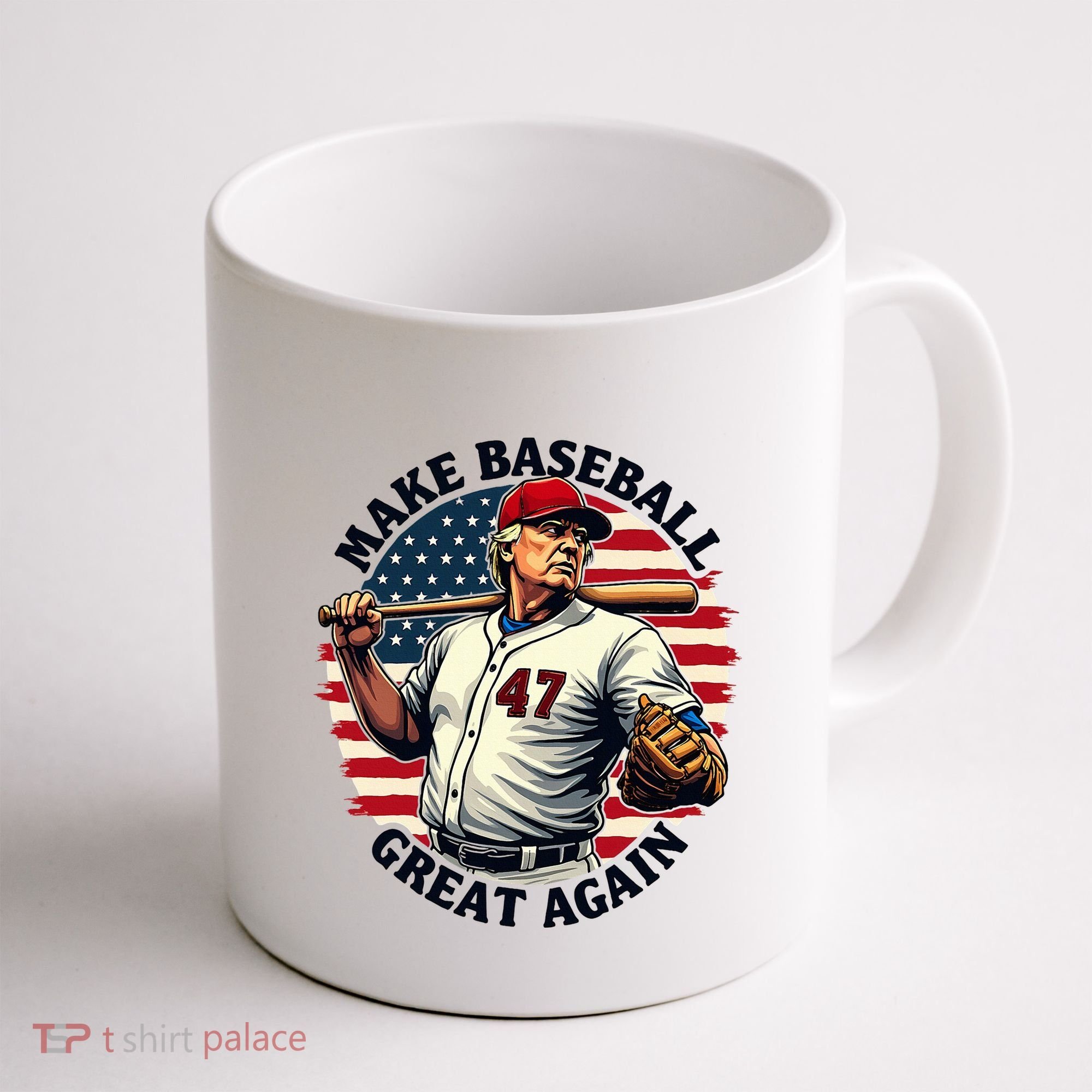 Retro Trump Baseball Jersey Make Baseball Great Again Coffee Mug