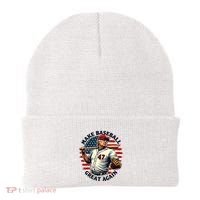 Retro Trump Baseball Jersey Make Baseball Great Again Beanie thumb 0
