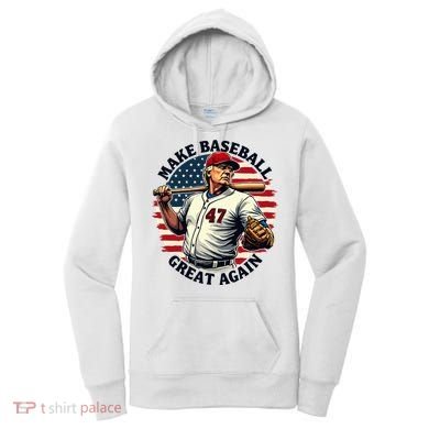 Retro Trump Baseball Jersey Make Baseball Great Again Women's Hoodie