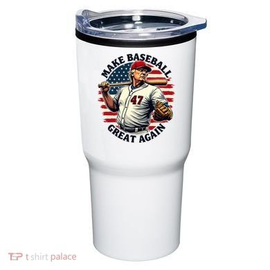 Retro Trump Baseball Jersey Make Baseball Great Again Tumbler