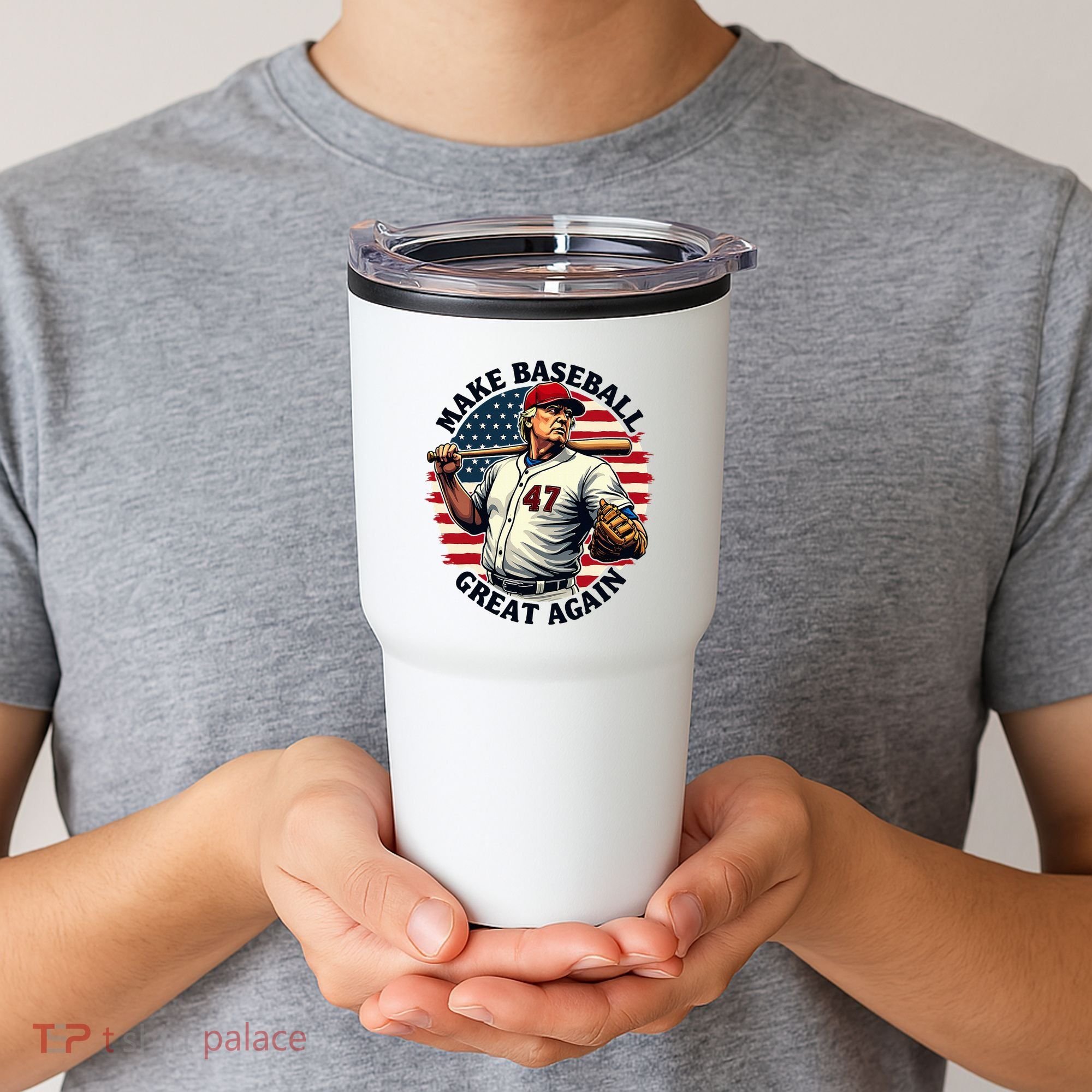 Retro Trump Baseball Jersey Make Baseball Great Again Tumbler