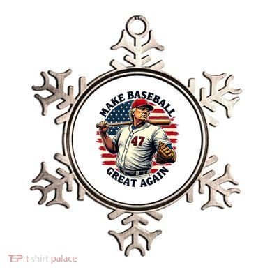Retro Trump Baseball Jersey Make Baseball Great Again Ornament