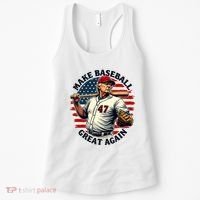 Retro Trump Baseball Jersey Make Baseball Great Again Women's Tank Top thumb 0