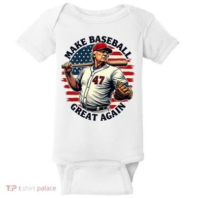 Retro Trump Baseball Jersey Make Baseball Great Again Baby Bodysuit