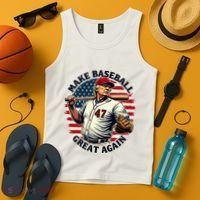 Retro Trump Baseball Jersey Make Baseball Great Again Tank Top thumb 4
