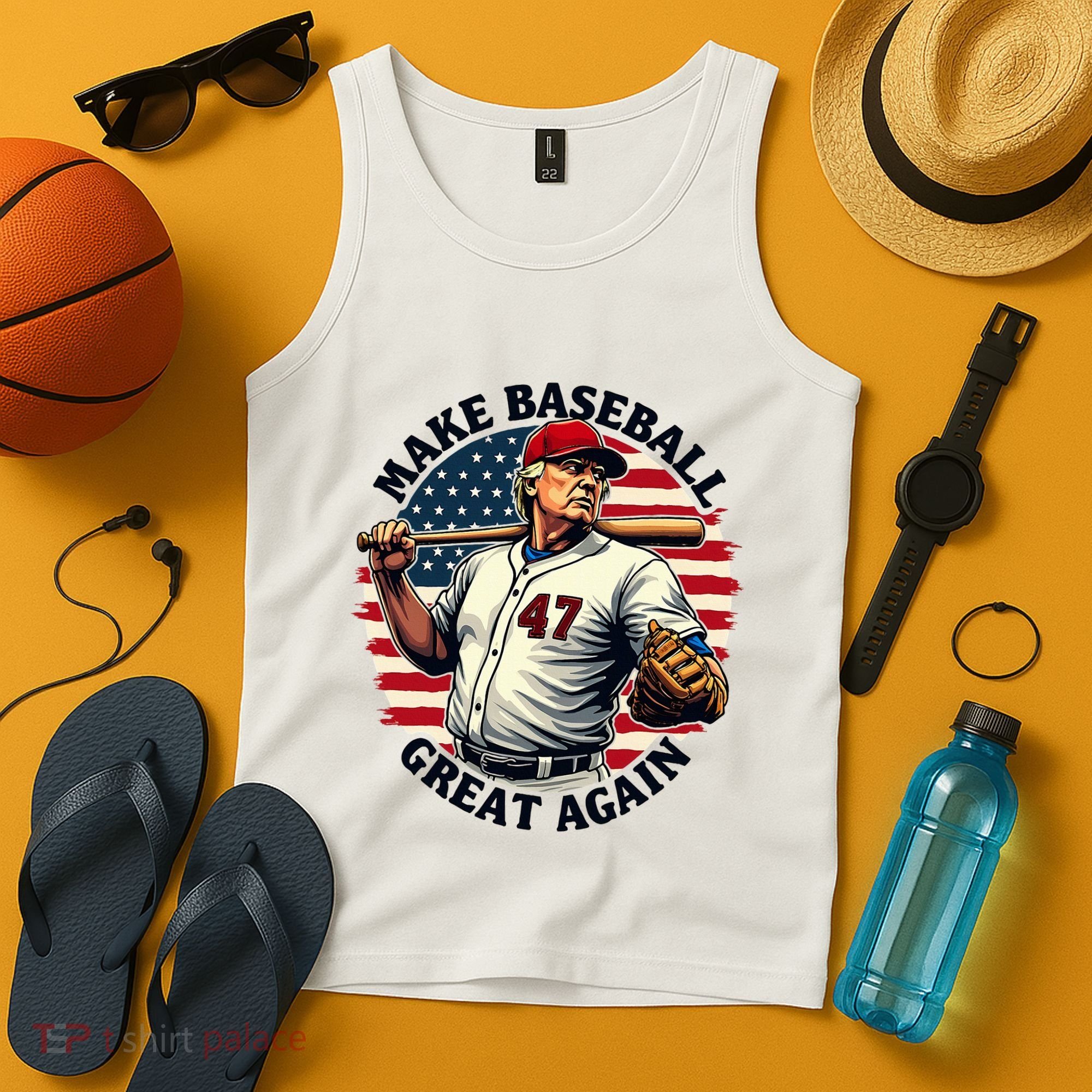 Retro Trump Baseball Jersey Make Baseball Great Again Tank Top