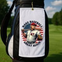Retro Trump Baseball Jersey Make Baseball Great Again Golf Towel thumb 2