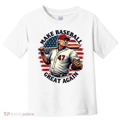 Retro Trump Baseball Jersey Make Baseball Great Again Toddler T-Shirt