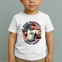 Retro Trump Baseball Jersey Make Baseball Great Again Toddler T-Shirt thumb 2