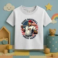 Retro Trump Baseball Jersey Make Baseball Great Again Toddler T-Shirt thumb 3