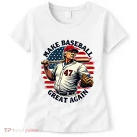 Retro Trump Baseball Jersey Make Baseball Great Again Women's T-Shirt thumb 0