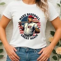 Retro Trump Baseball Jersey Make Baseball Great Again Women's T-Shirt thumb 2