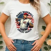 Retro Trump Baseball Jersey Make Baseball Great Again Women's T-Shirt thumb 2