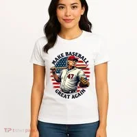 Retro Trump Baseball Jersey Make Baseball Great Again Women's T-Shirt thumb 4