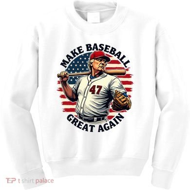 Retro Trump Baseball Jersey Make Baseball Great Again Kids Sweatshirt