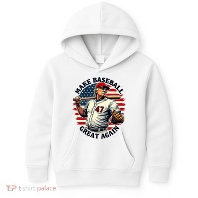 Retro Trump Baseball Jersey Make Baseball Great Again Kids Hoodie