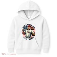 Retro Trump Baseball Jersey Make Baseball Great Again Kids Hoodie thumb 0