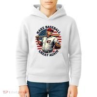 Retro Trump Baseball Jersey Make Baseball Great Again Kids Hoodie thumb 4
