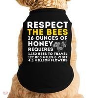 Respect The Bees Bee Lover Beekeeping & Beekeeper Doggie Tank thumb 0