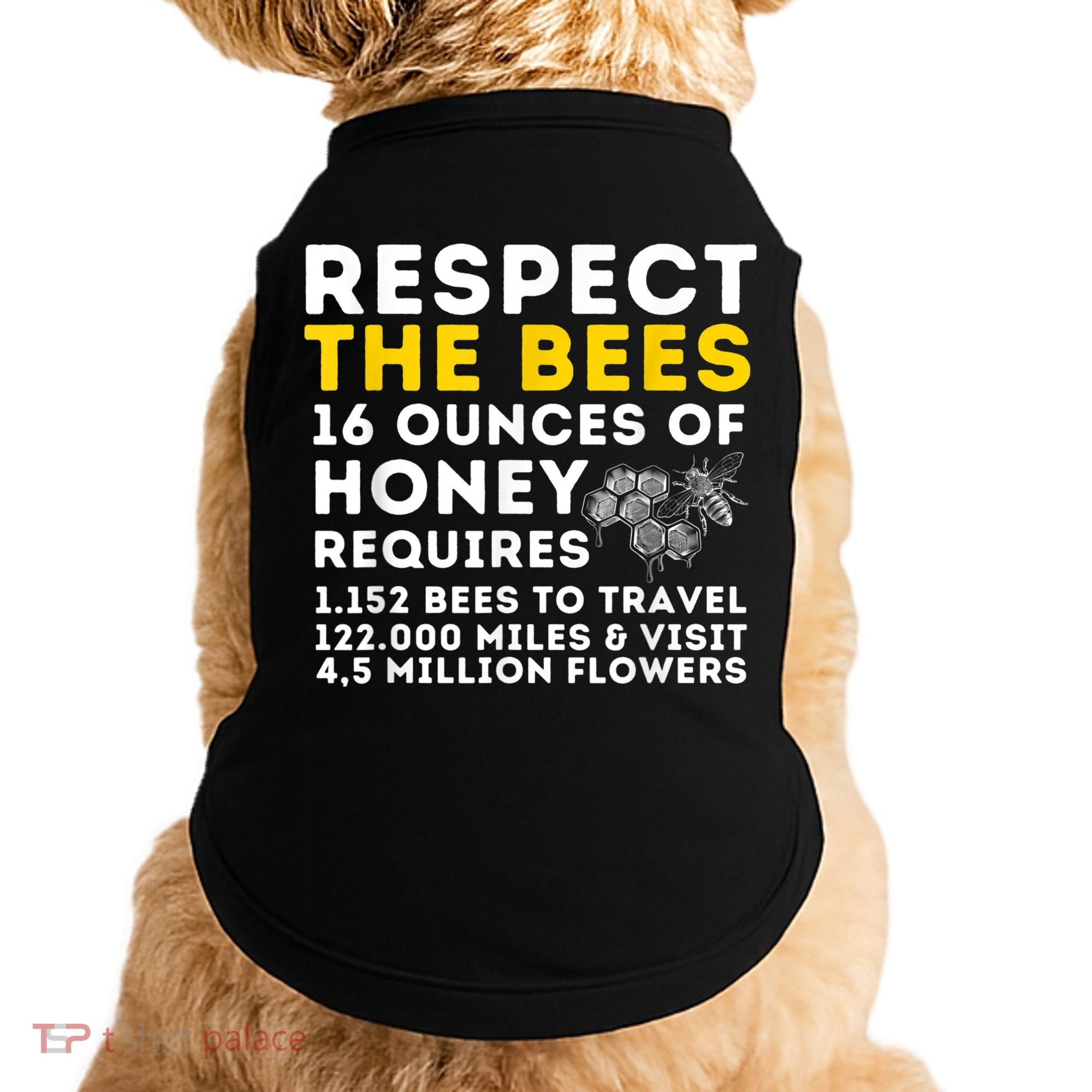 Respect The Bees Bee Lover Beekeeping & Beekeeper Doggie Tank