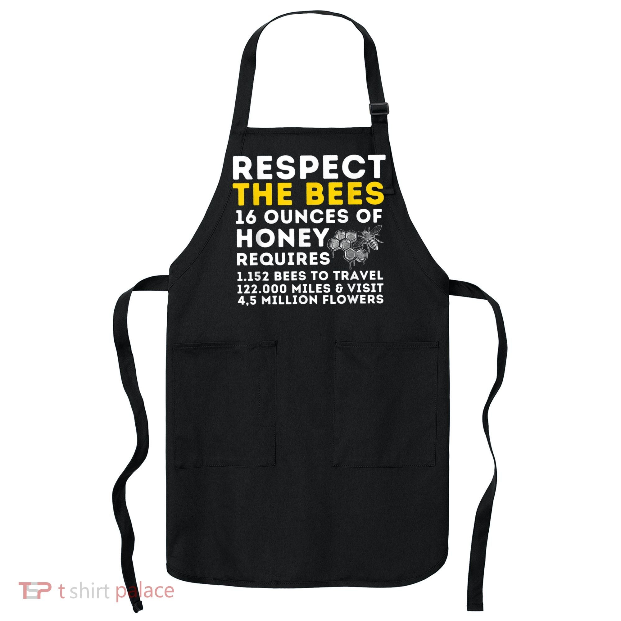 Respect The Bees Bee Lover Beekeeping & Beekeeper Apron