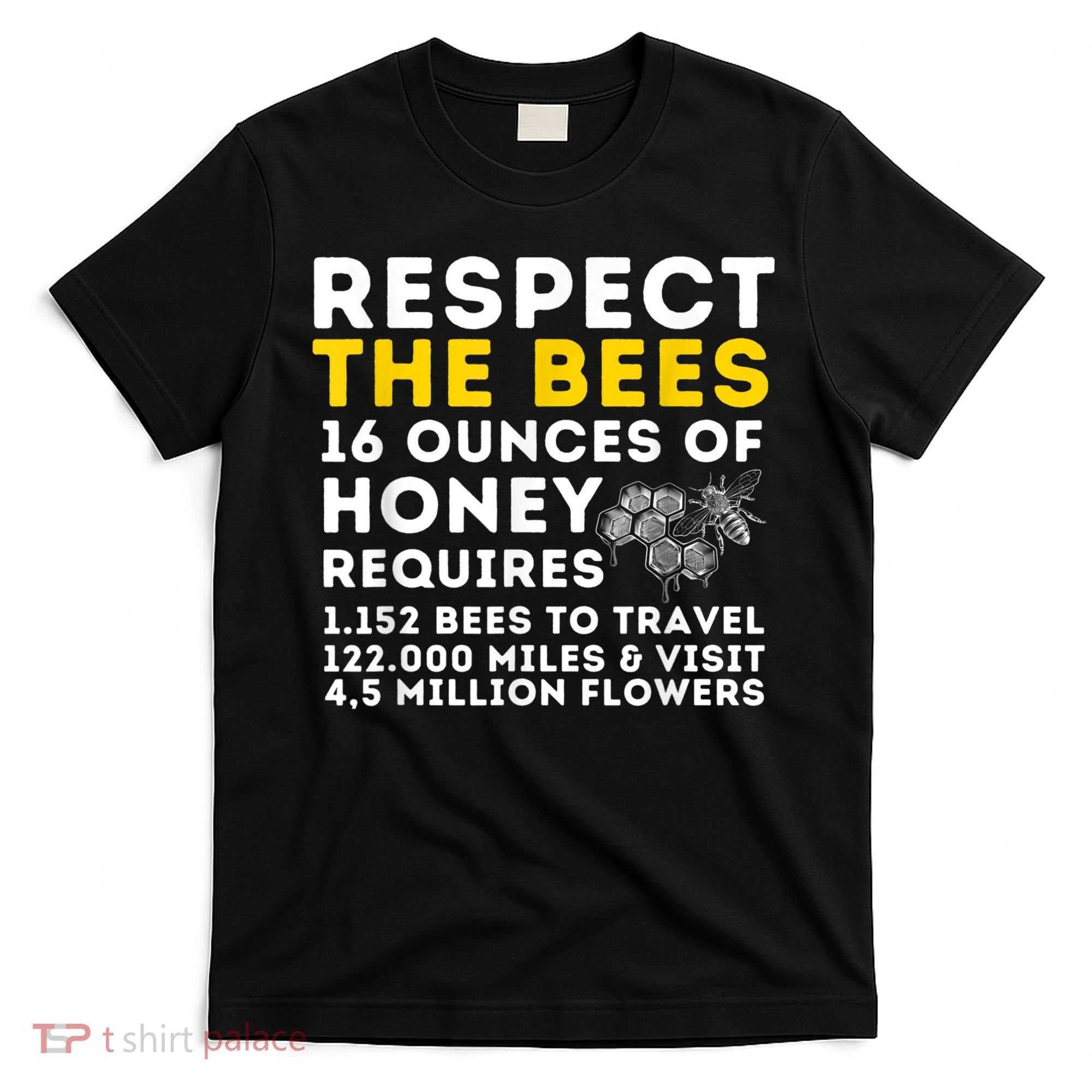 Respect The Bees Bee Lover Beekeeping & Beekeeper T-Shirt