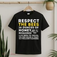 Respect The Bees Bee Lover Beekeeping & Beekeeper T-Shirt thumb 2