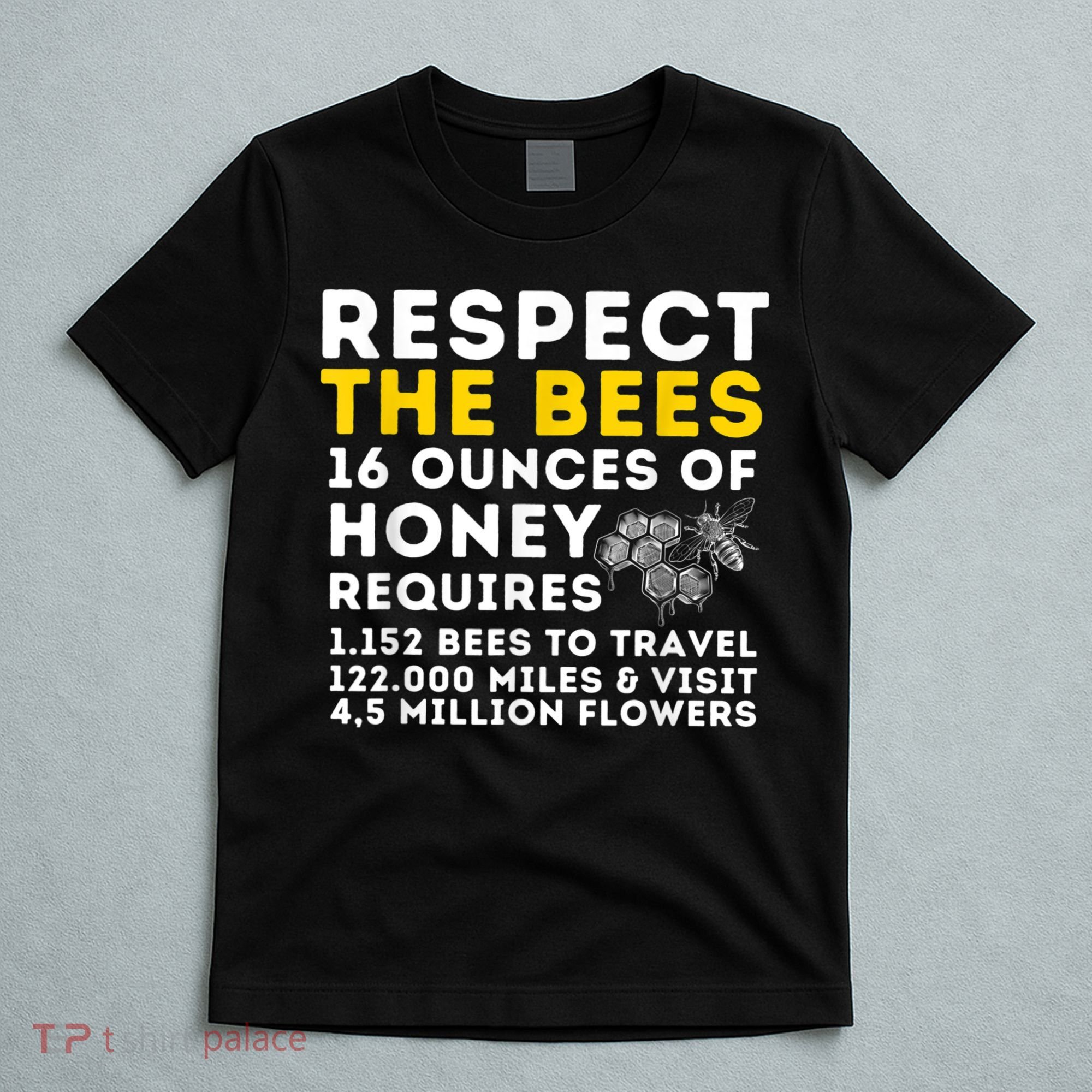 Respect The Bees Bee Lover Beekeeping & Beekeeper T-Shirt