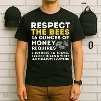 Respect The Bees Bee Lover Beekeeping & Beekeeper T-Shirt thumb 6