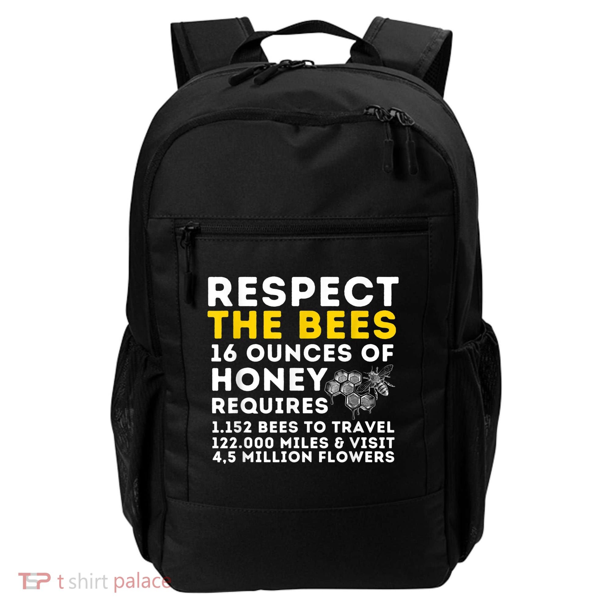 Respect The Bees Bee Lover Beekeeping & Beekeeper Backpack