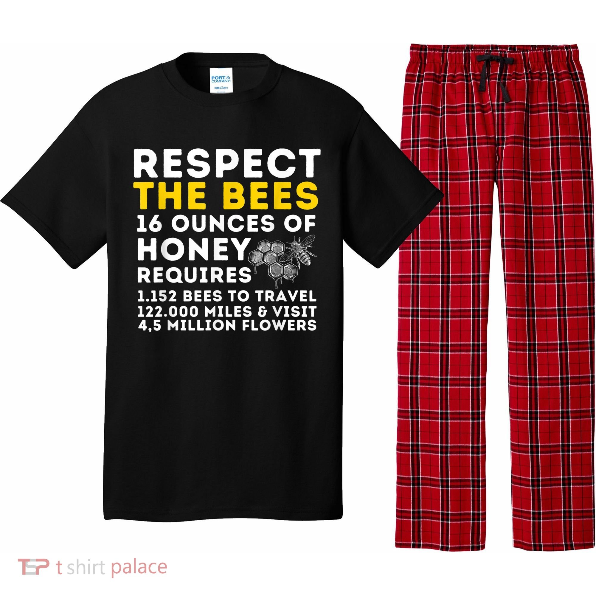 Respect The Bees Bee Lover Beekeeping & Beekeeper Pajama Set