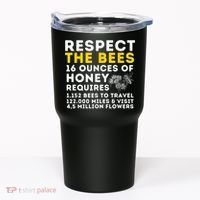 Respect The Bees Bee Lover Beekeeping & Beekeeper Tumbler thumb 0
