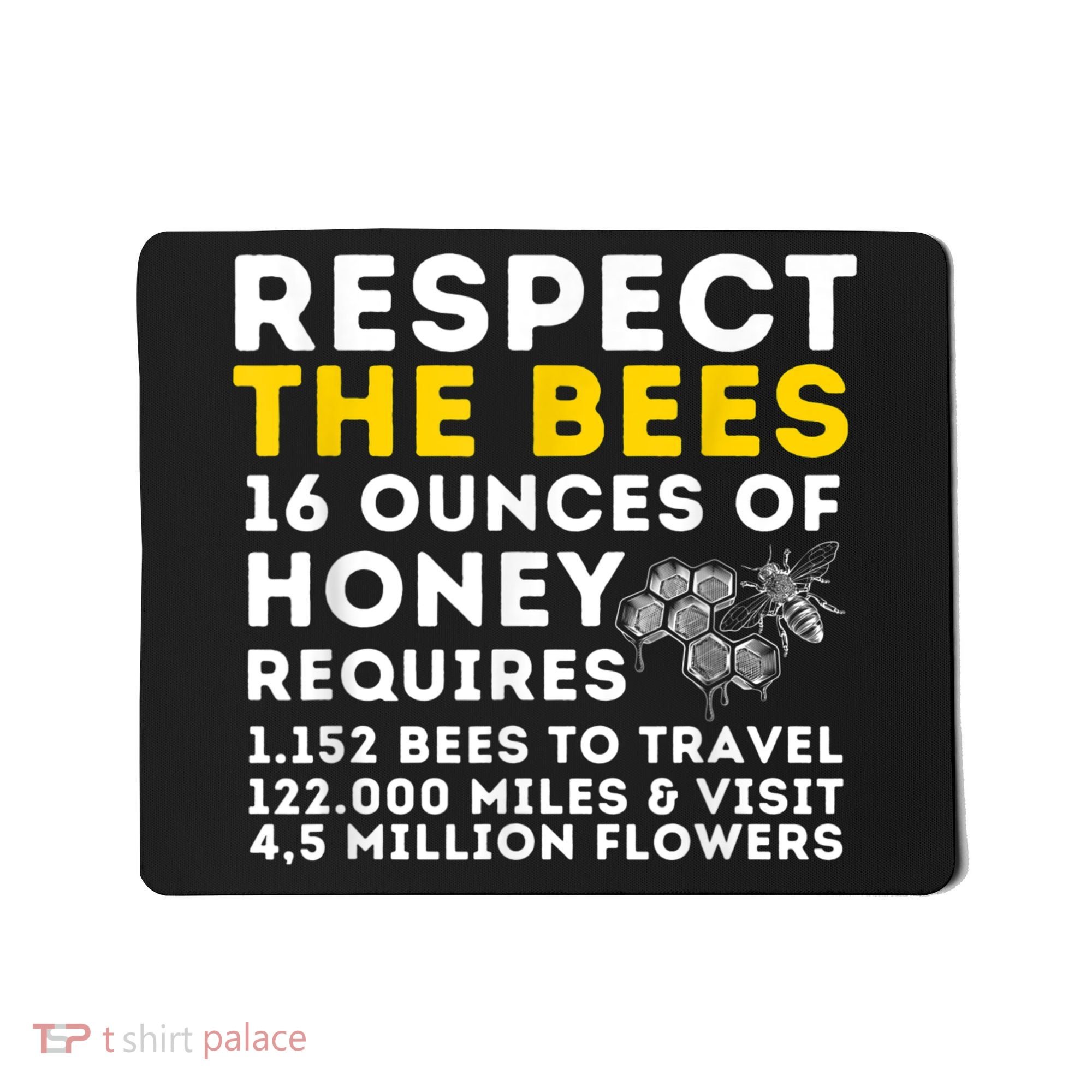 Respect The Bees Bee Lover Beekeeping & Beekeeper Mousepad