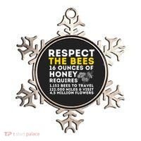 Respect The Bees Bee Lover Beekeeping & Beekeeper Ornament thumb 0