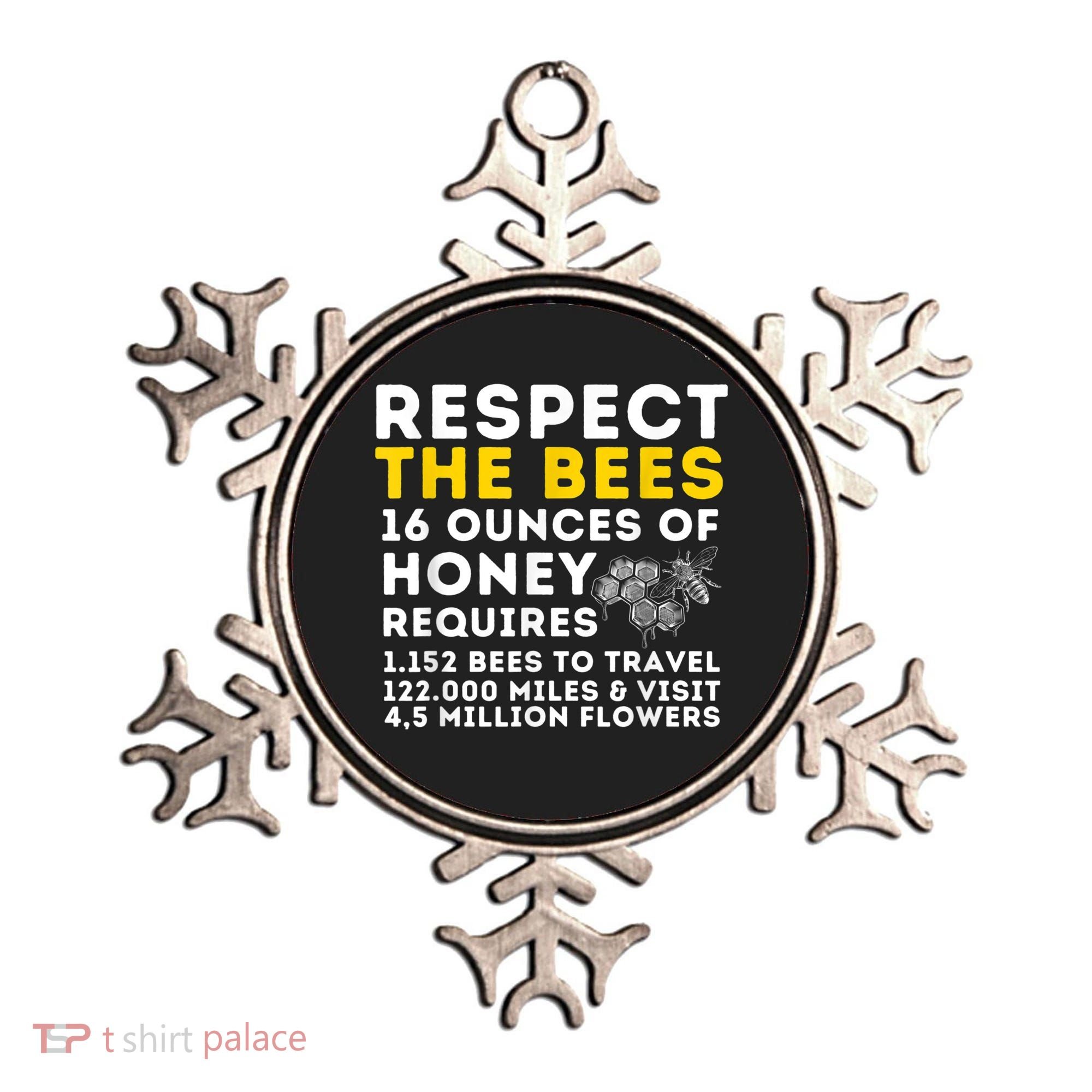 Respect The Bees Bee Lover Beekeeping & Beekeeper Ornament
