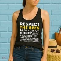 Respect The Bees Bee Lover Beekeeping & Beekeeper Women's Tank Top thumb 2